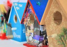 Make your own bird house key hooks