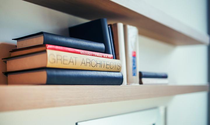 photo of bookshelf