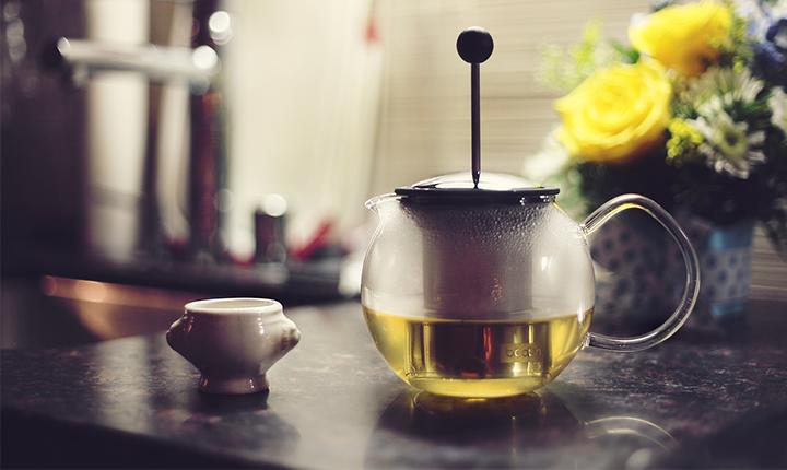 Photo of teapot and flowers