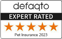 Defaqto 5* expert rated, applies to cover over £4000, Time Limited and Rabbit cover excluded.