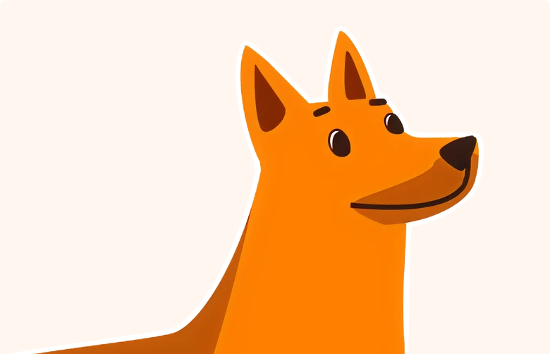 Drawing of a German Shepherd dog