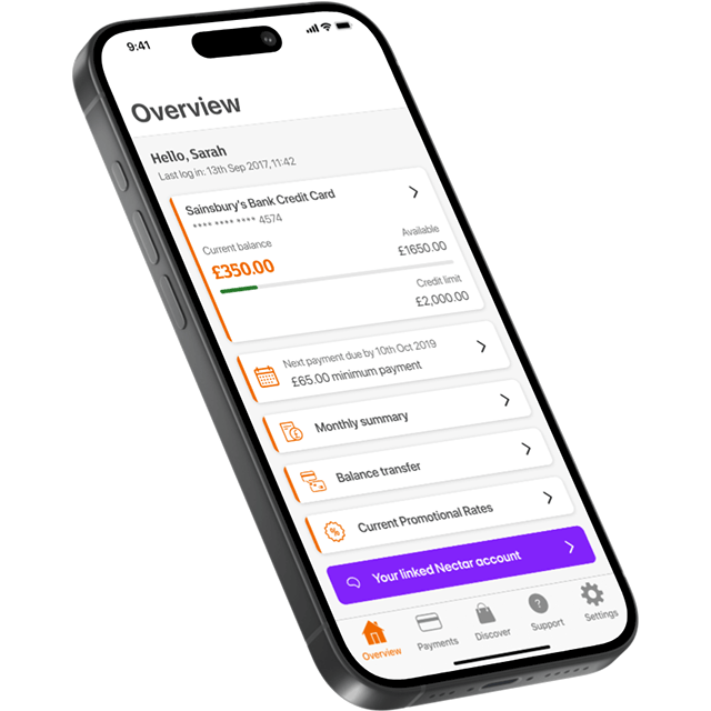 Credit Card Mobile App Sainsbury's Bank